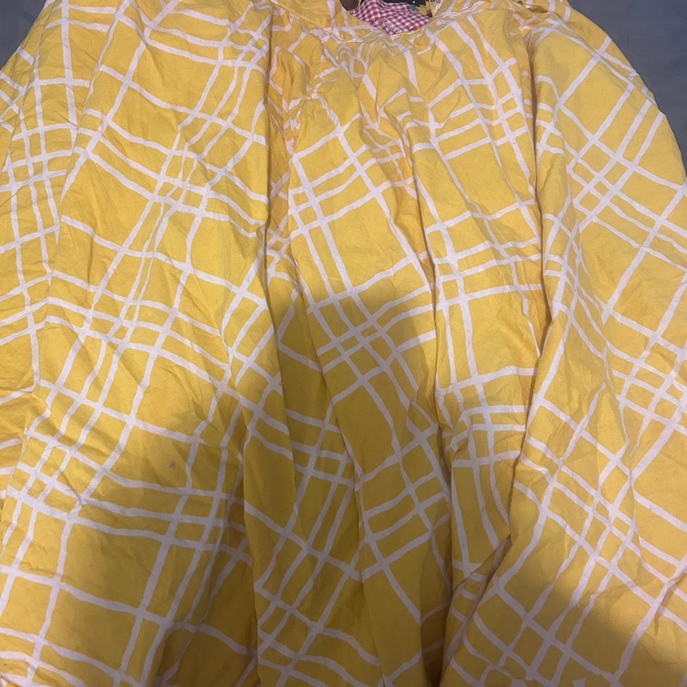 Yellow Geometric Patterned Dress